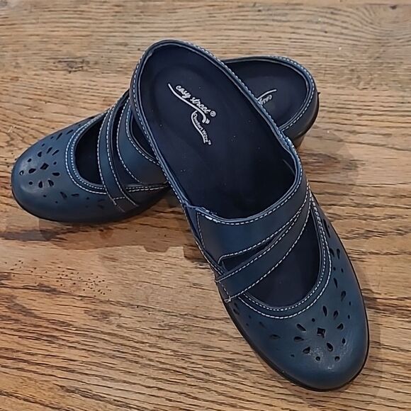 Easy Street comfort wave sz 6W navy mules - Picture 3 of 8